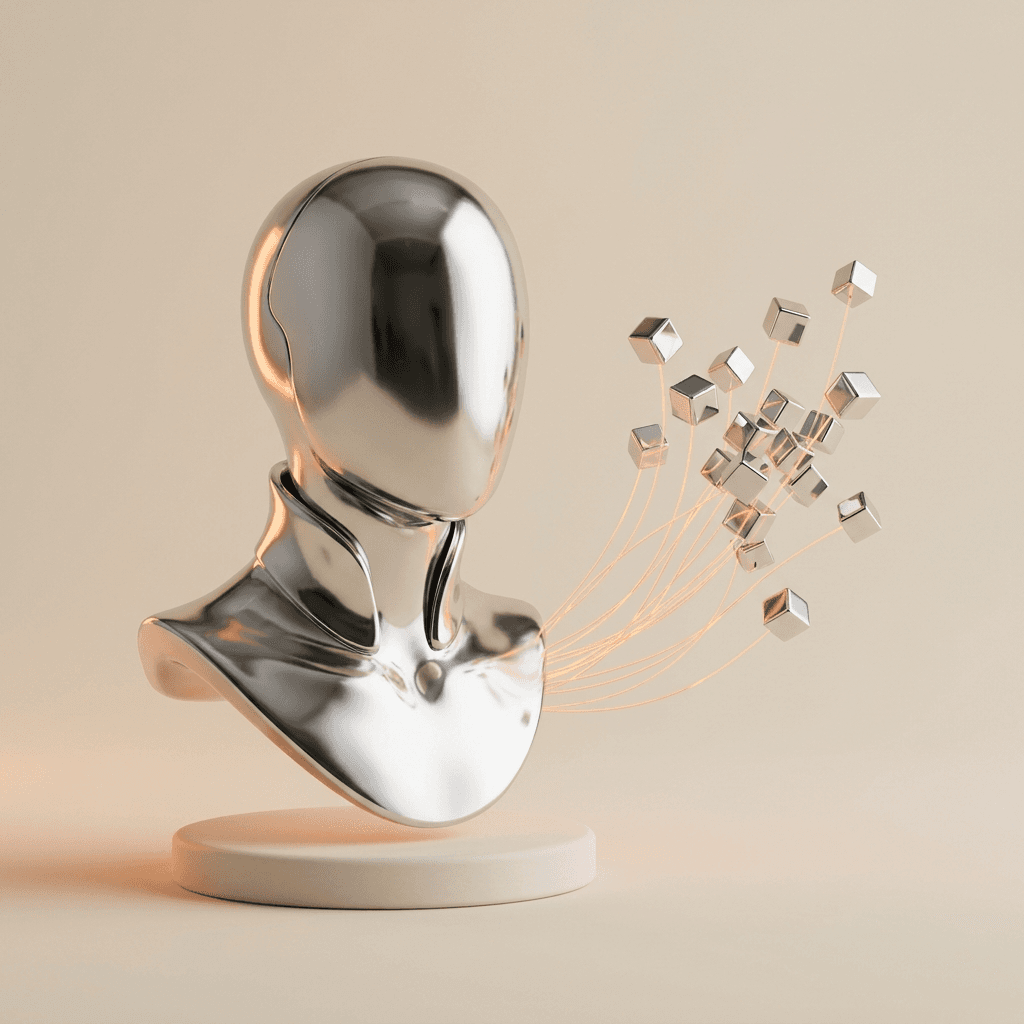 Chrome bust representing the cloud and DevOps discipline at 4CS